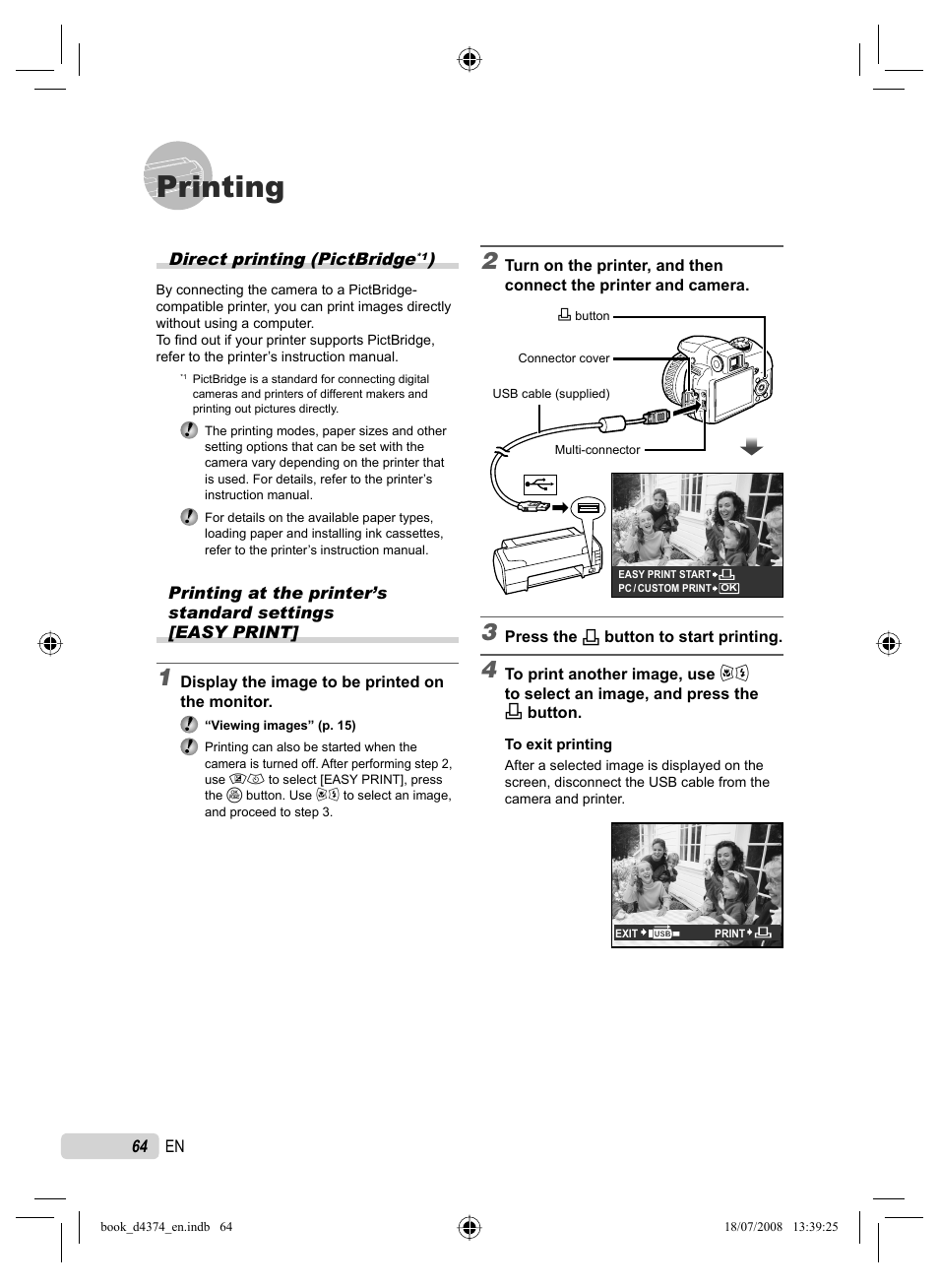 Printing | Olympus SP-565 UZ User Manual | Page 64 / 94