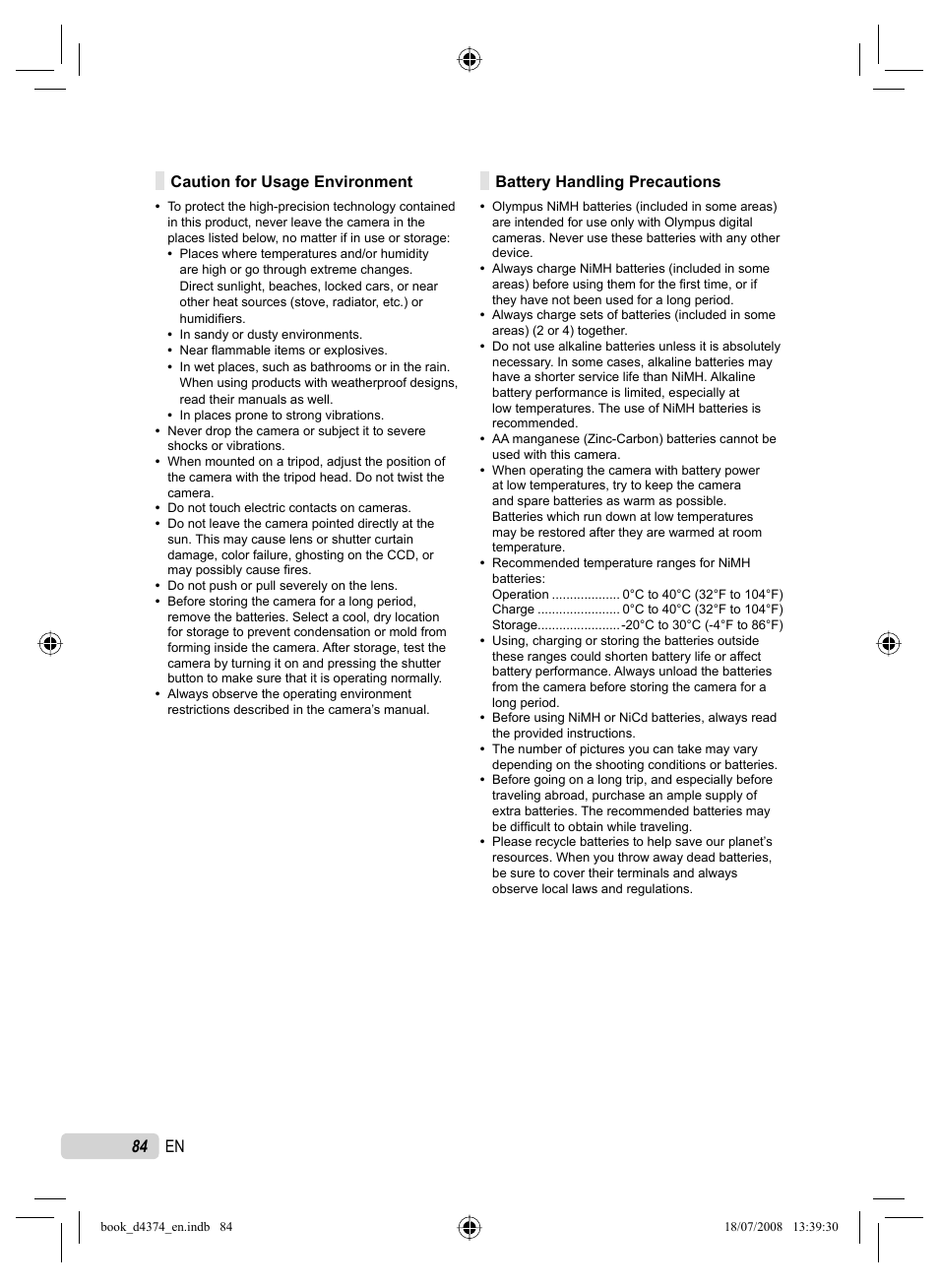 84 en | Olympus SP-565 UZ User Manual | Page 84 / 94