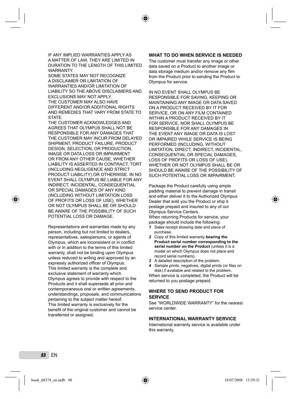 Olympus SP-565 UZ User Manual | Page 88 / 94