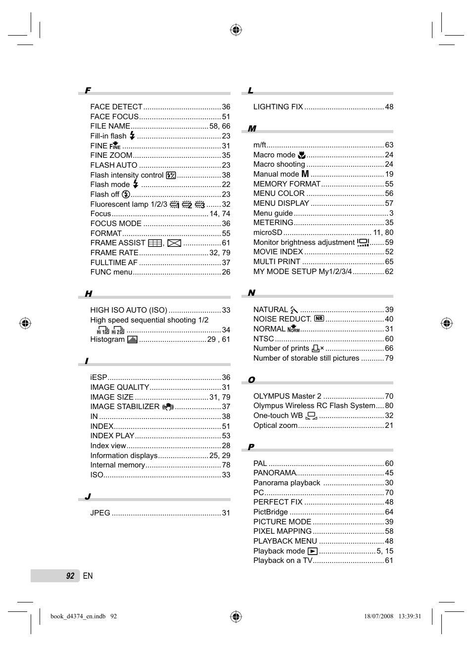 Olympus SP-565 UZ User Manual | Page 92 / 94