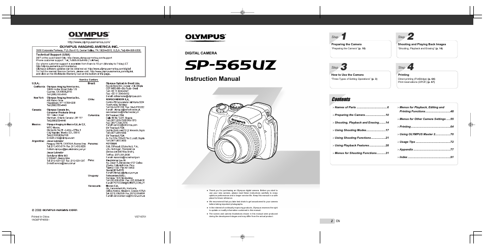 Olympus SP-565 UZ User Manual | Page 94 / 94