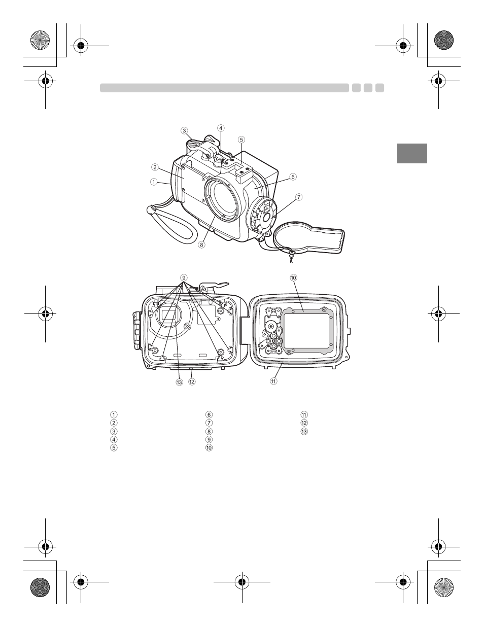 En 9, Names of the parts | Olympus PT-045 User Manual | Page 39 / 212