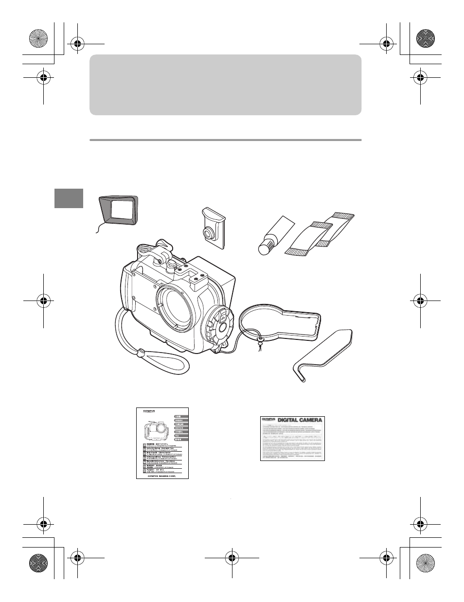 Vorbereitende schritte, Packungsinhalt auf vollständigkeit prüfen | Olympus PT-045 User Manual | Page 98 / 212