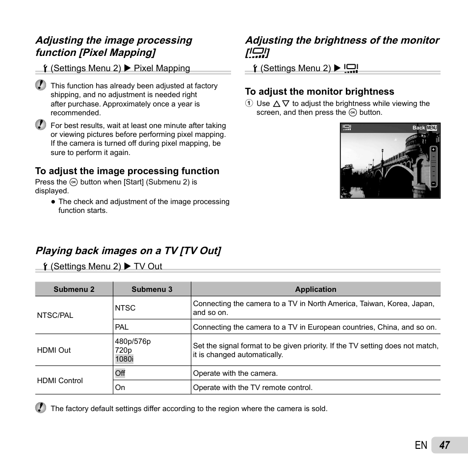 47 en, Playing back images on a tv [tv out | Olympus SP-720UZ User Manual | Page 47 / 76