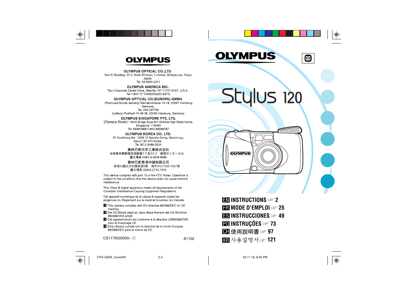 Olympus Stylus 120 User Manual | 13 pages