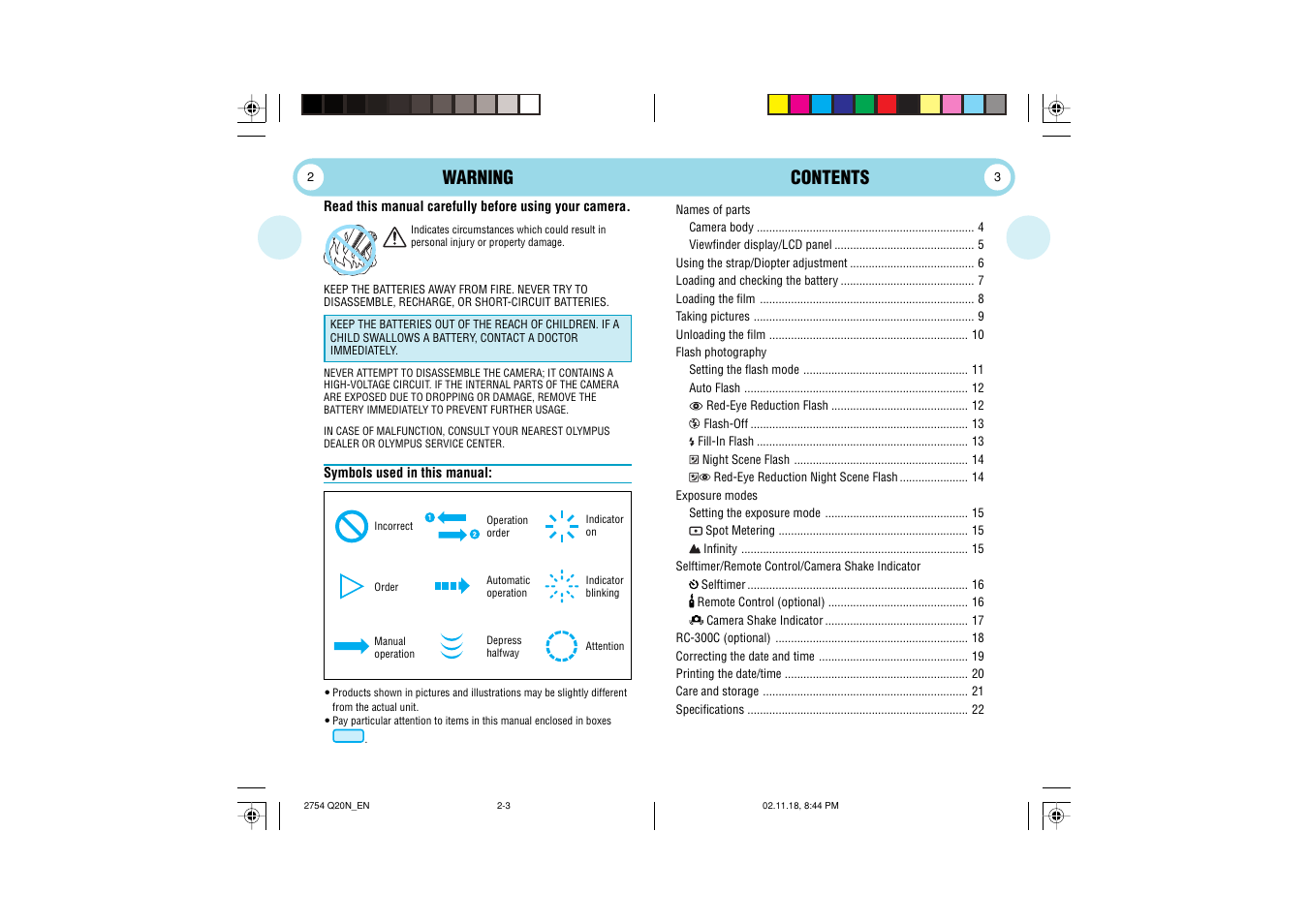 Olympus Stylus 120 User Manual | Page 2 / 13