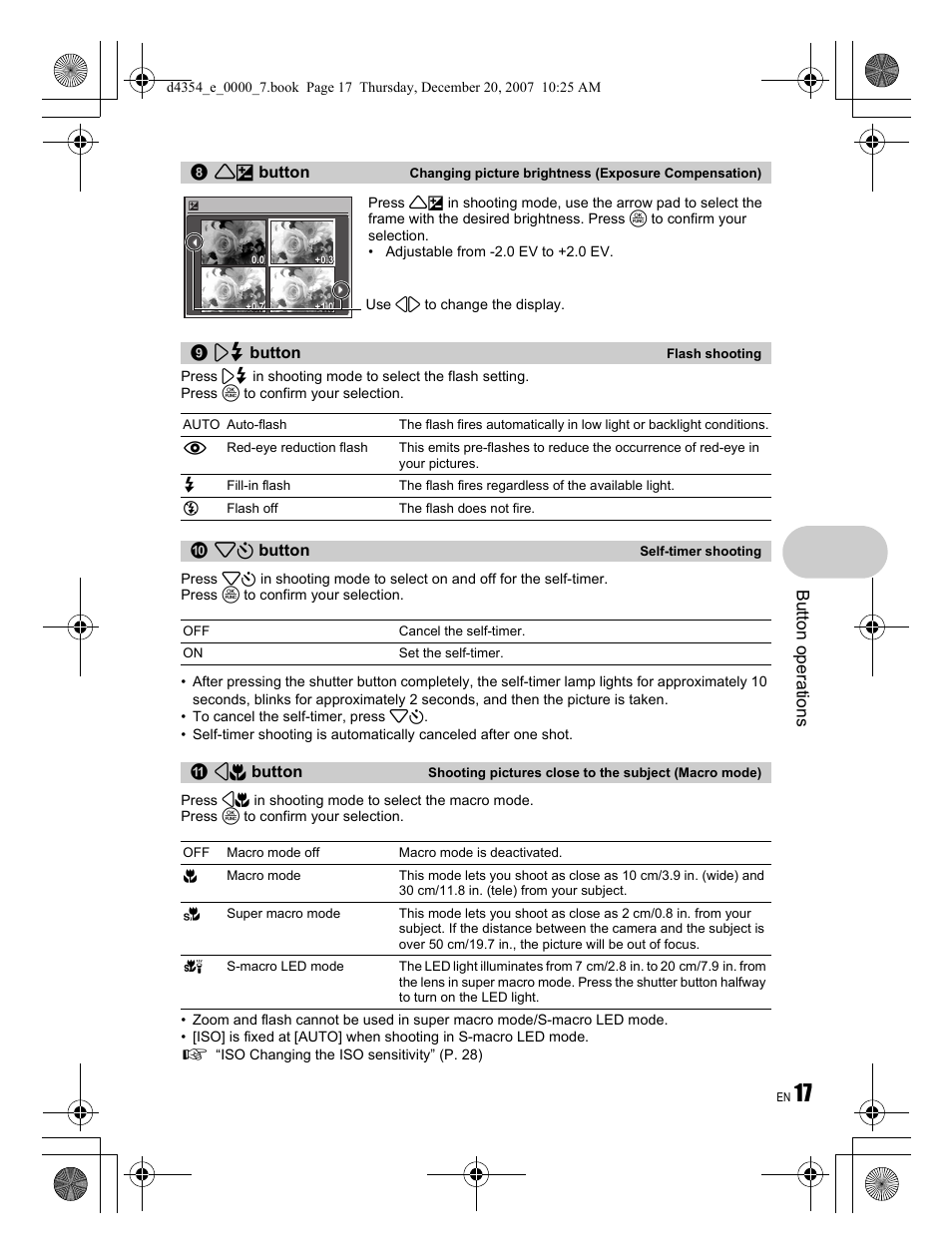Olympus Stylus 1030 SW User Manual | Page 17 / 84