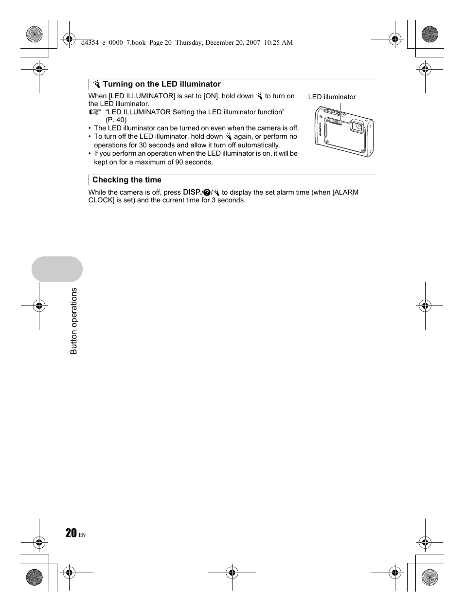 Olympus Stylus 1030 SW User Manual | Page 20 / 84