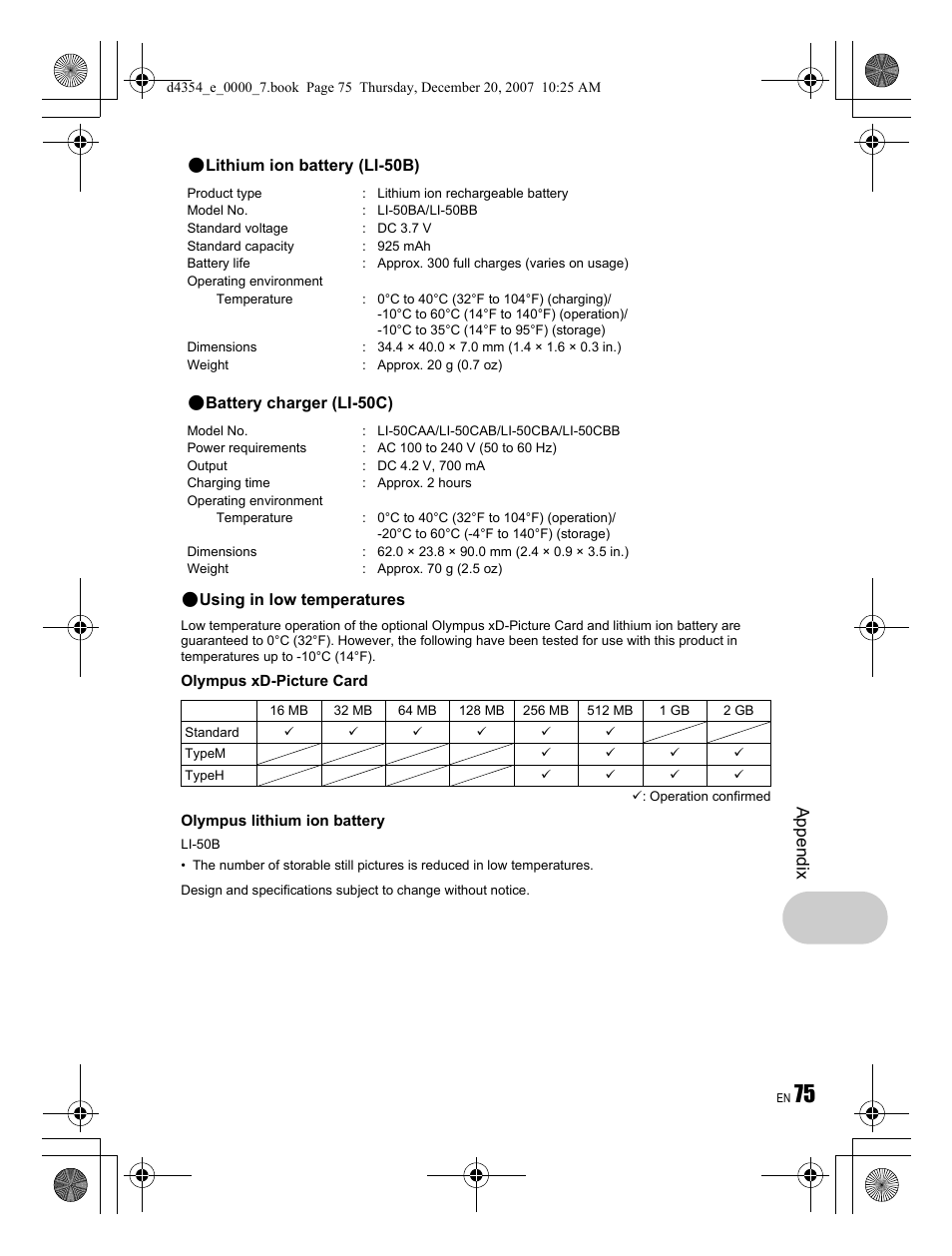 Ap pend ix | Olympus Stylus 1030 SW User Manual | Page 75 / 84