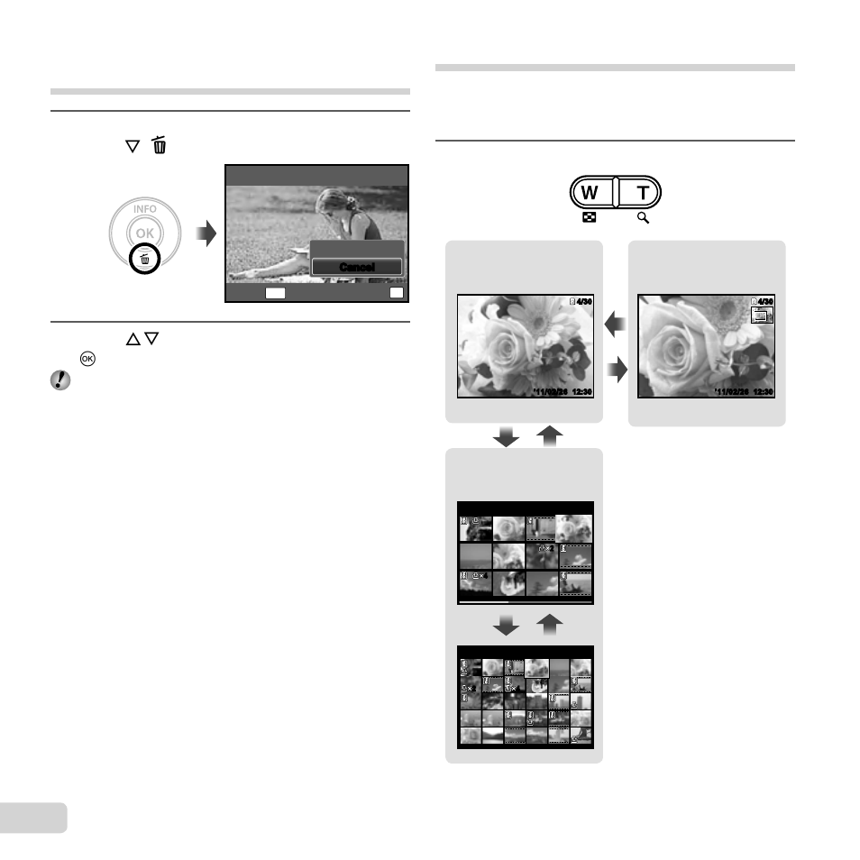 24 en, Index view and close-up view | Olympus VG-130 User Manual | Page 24 / 76