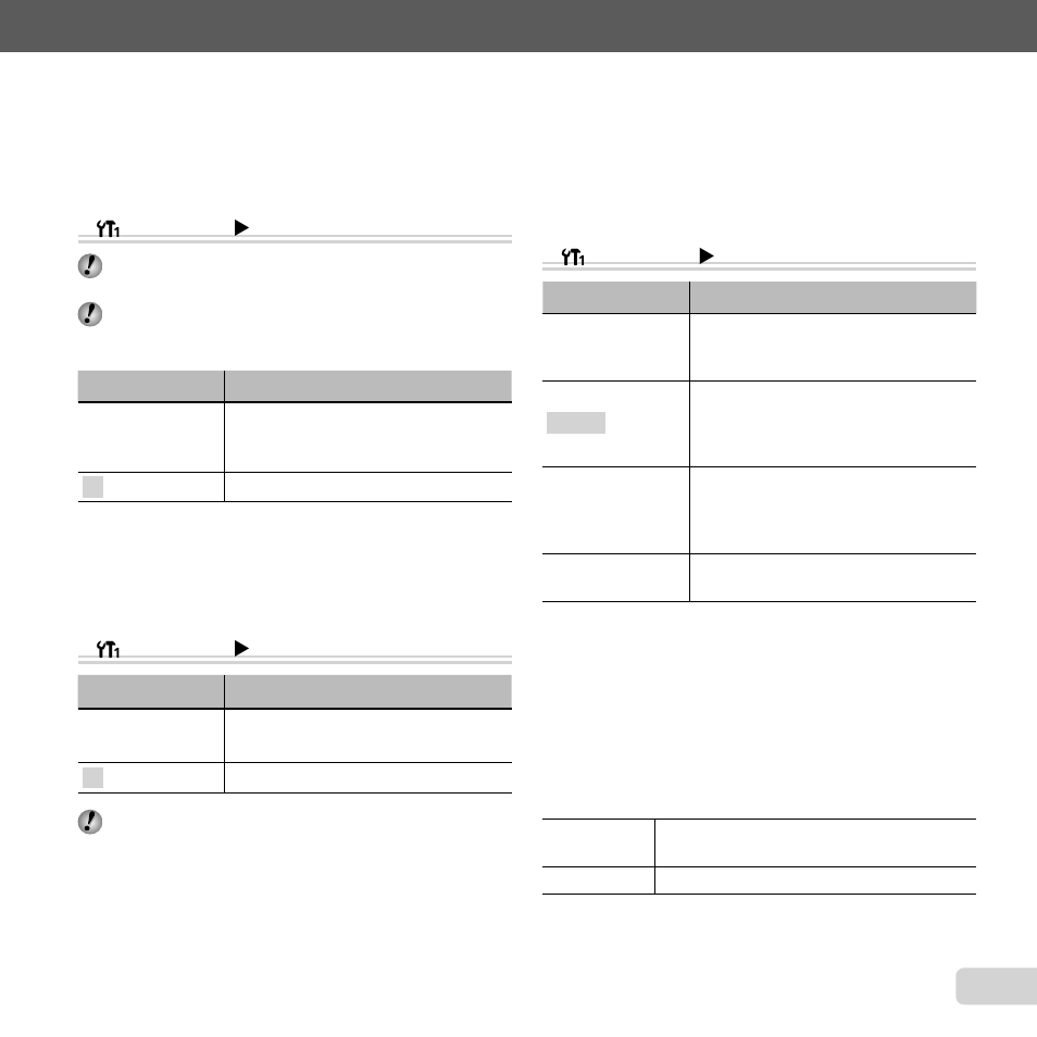 Menus for other camera settings, 41 en | Olympus VG-130 User Manual | Page 41 / 76