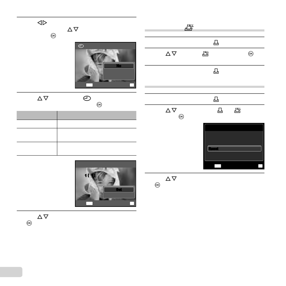 52 en, Resetting all print reservation data | Olympus VG-130 User Manual | Page 52 / 76