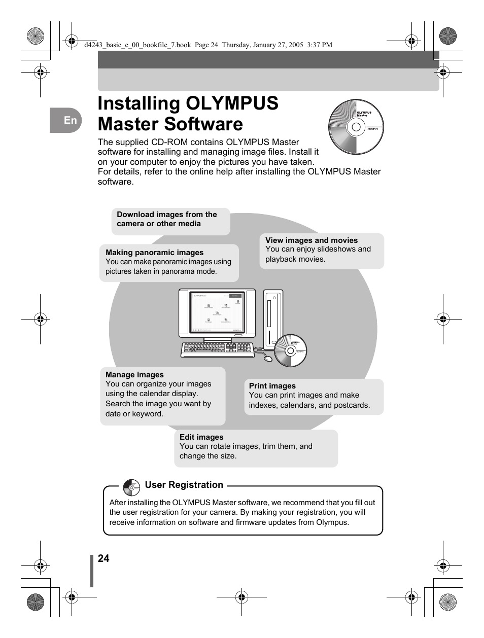 Installing olympus master software | Olympus IR-300 User Manual | Page 24 / 108