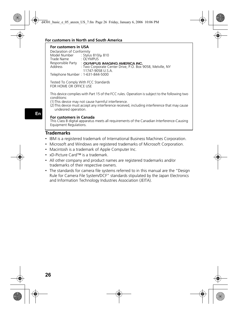 Olympus Stylus 810 User Manual | Page 26 / 84
