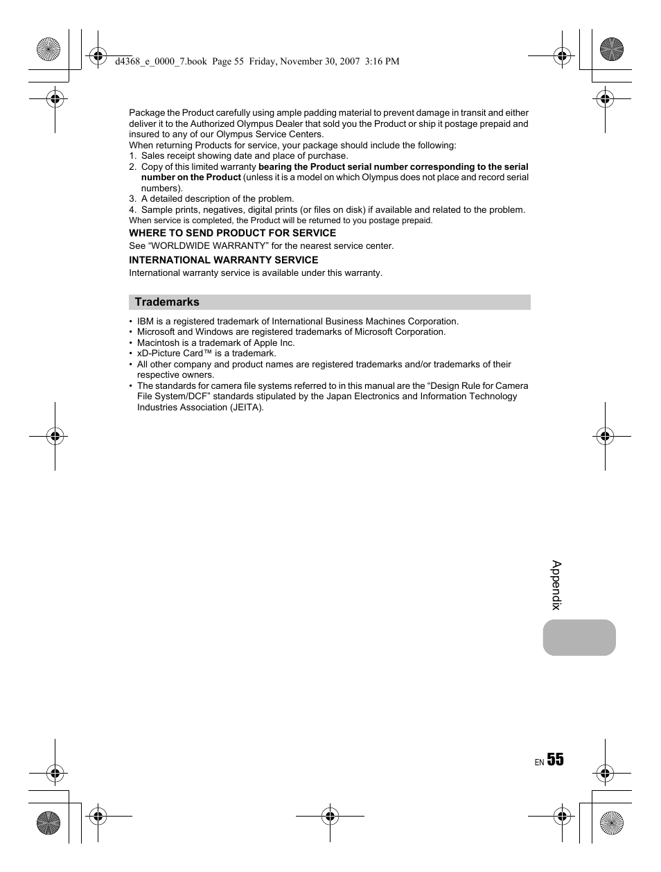 Olympus FE-310 User Manual | Page 55 / 68