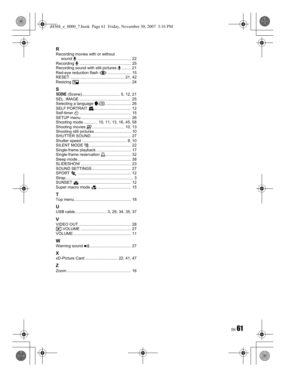 Olympus FE-310 User Manual | Page 61 / 68