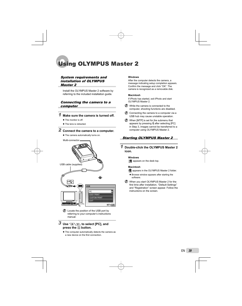 Using olympus master 2 | Olympus FE-45 User Manual | Page 39 / 62