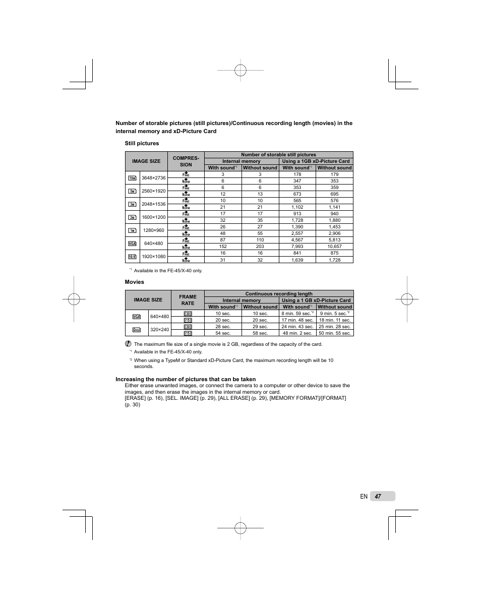 Olympus FE-45 User Manual | Page 47 / 62