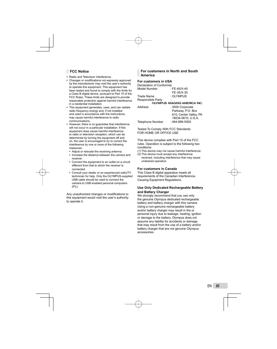 Olympus FE-45 User Manual | Page 53 / 62