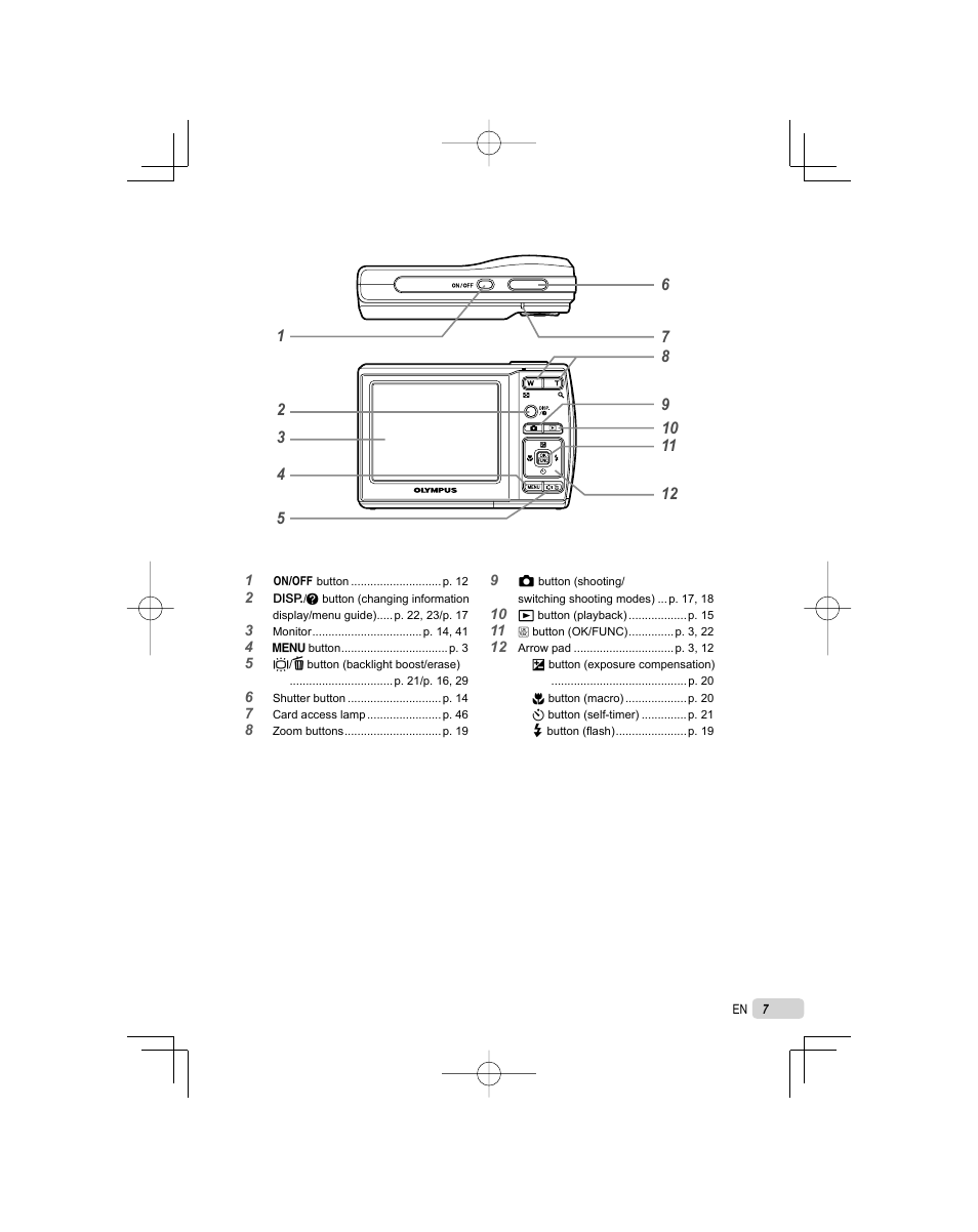 Olympus FE-45 User Manual | Page 7 / 62