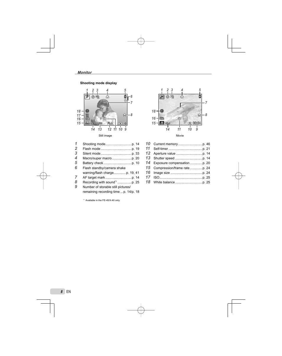 Olympus FE-45 User Manual | Page 8 / 62