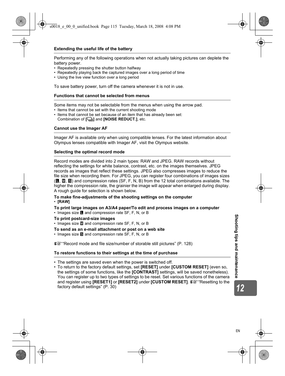 Olympus E-520 User Manual | Page 115 / 148
