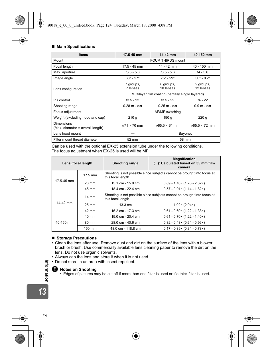 Olympus E-520 User Manual | Page 124 / 148