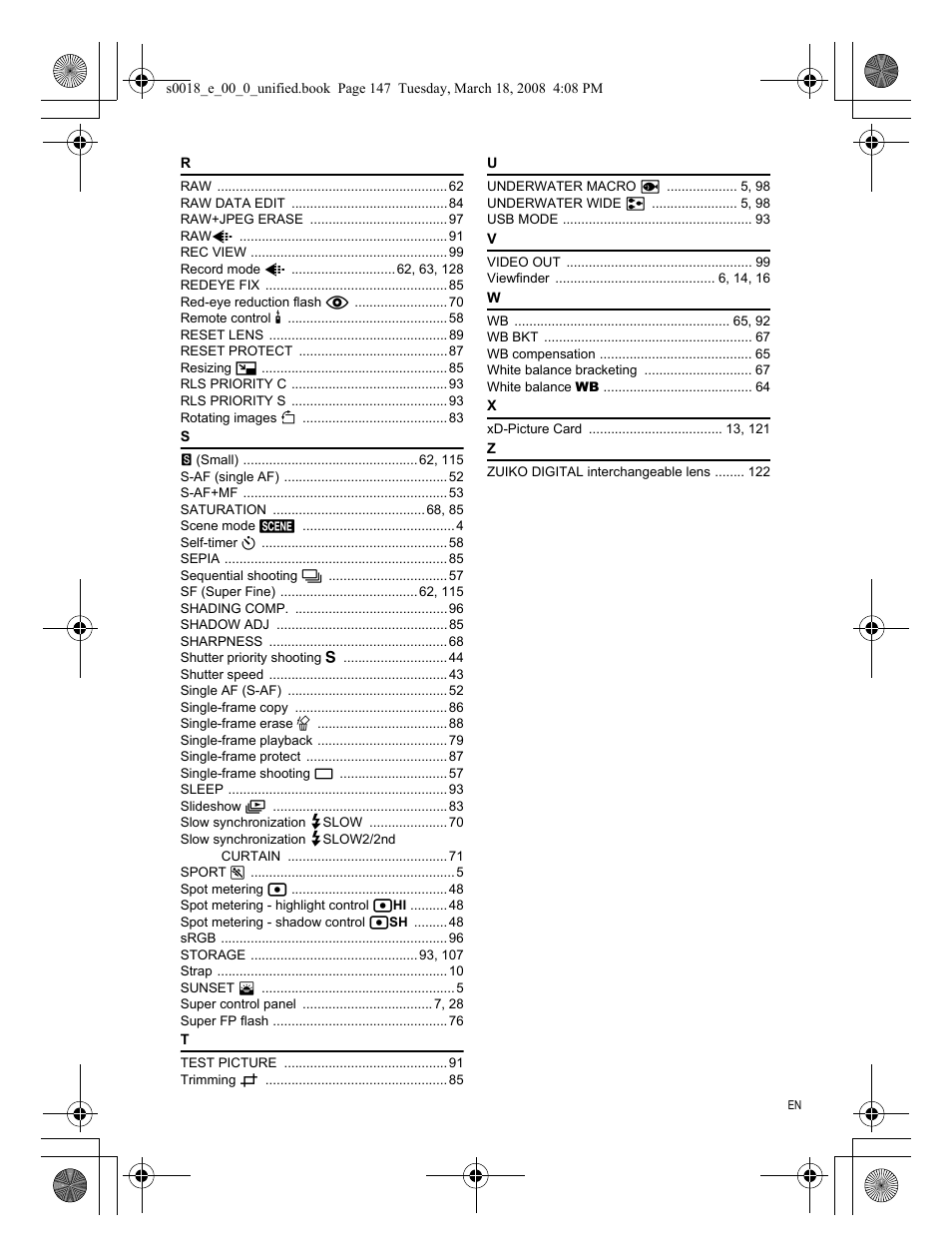 Olympus E-520 User Manual | Page 147 / 148