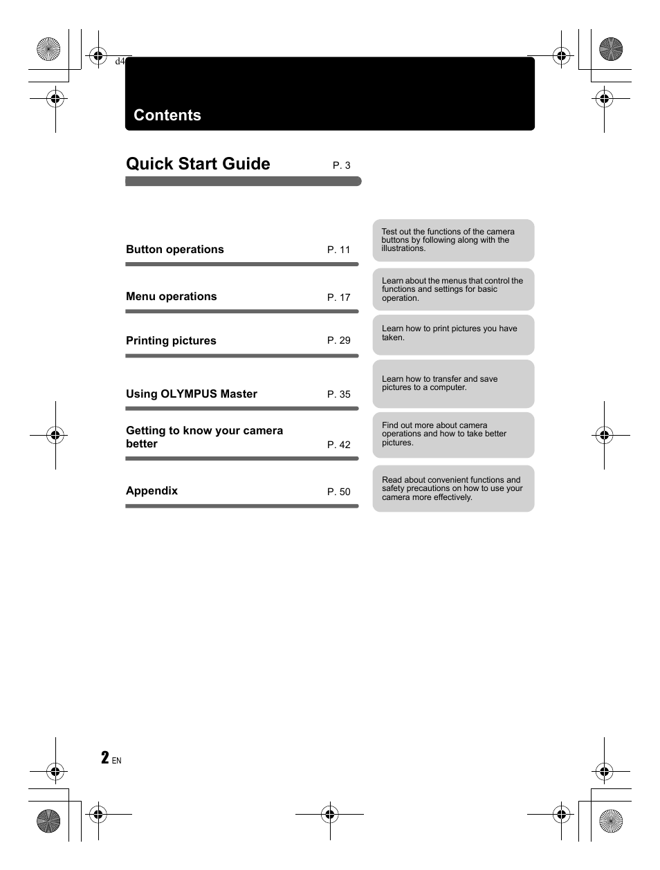 Olympus FE-280 User Manual | Page 2 / 68