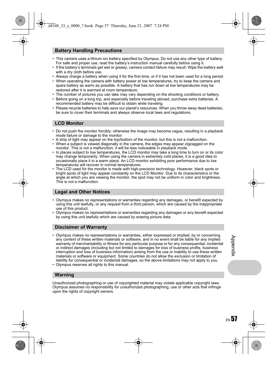 Olympus FE-280 User Manual | Page 57 / 68