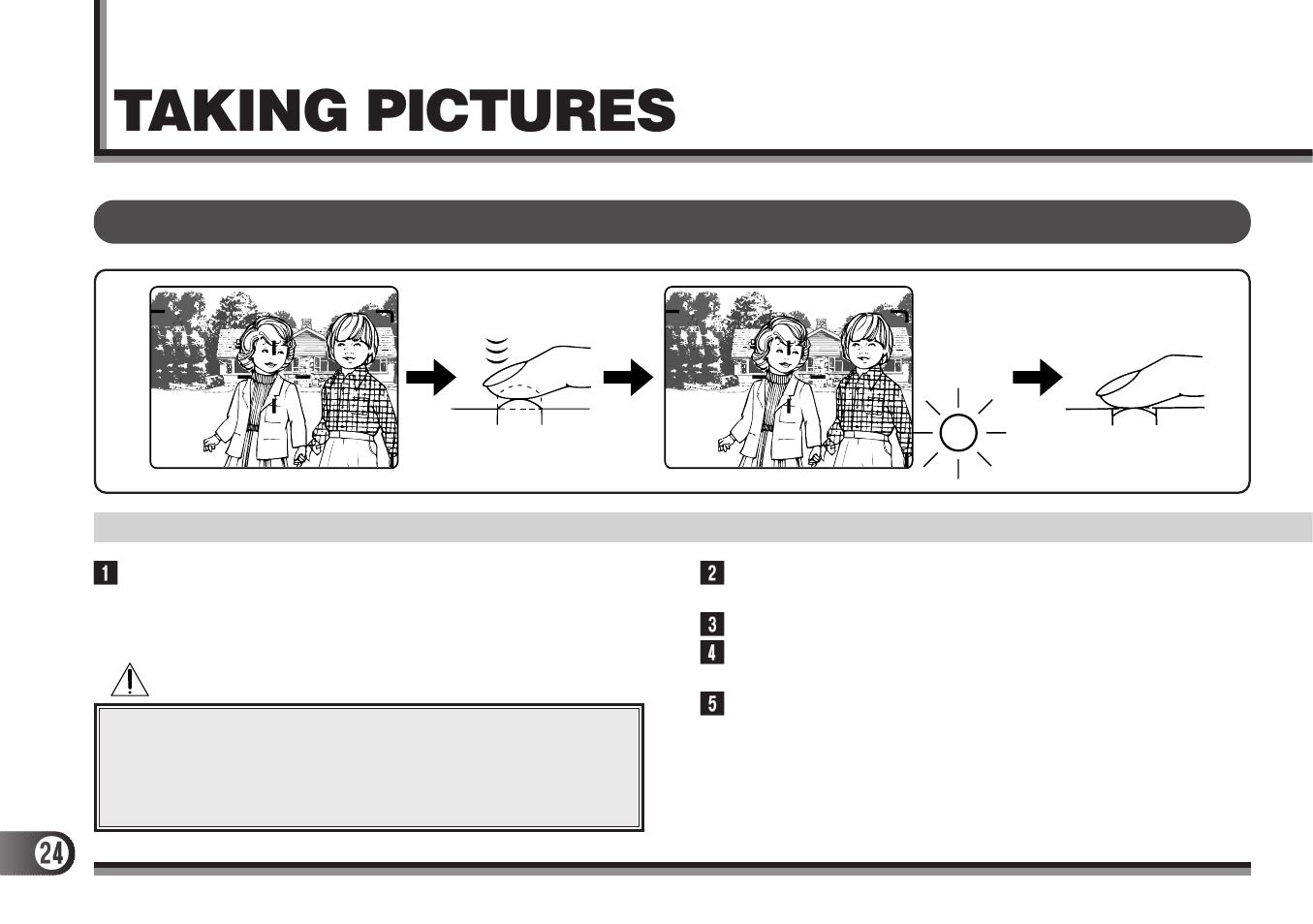Taking pictures | Olympus D-300 User Manual | Page 24 / 56