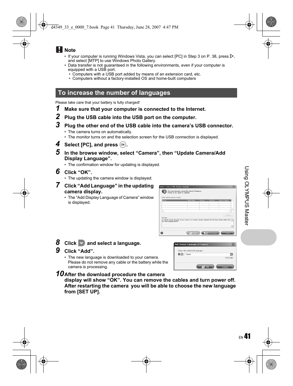 Olympus FE-300 User Manual | Page 41 / 68