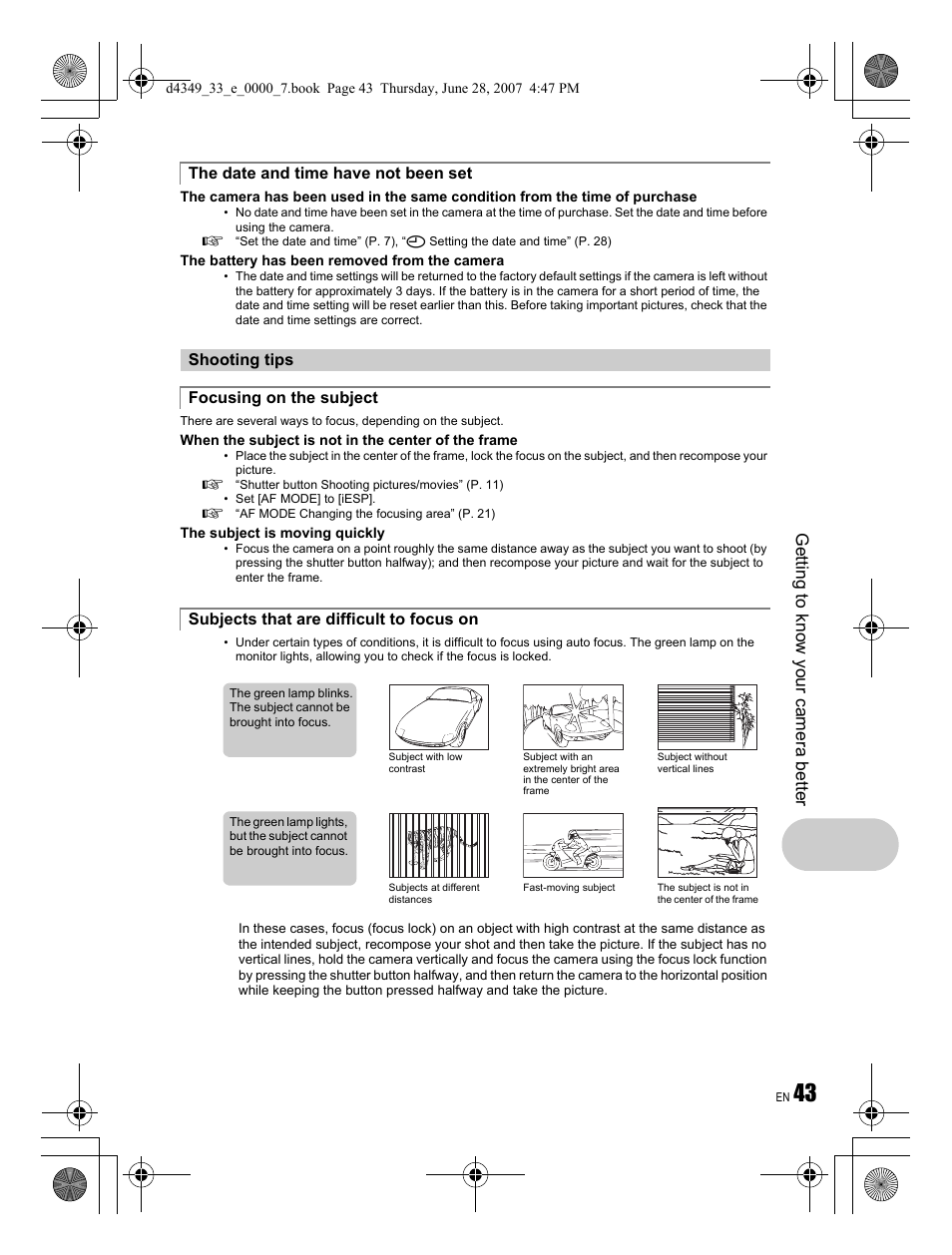 Getting to know your camera better | Olympus FE-300 User Manual | Page 43 / 68