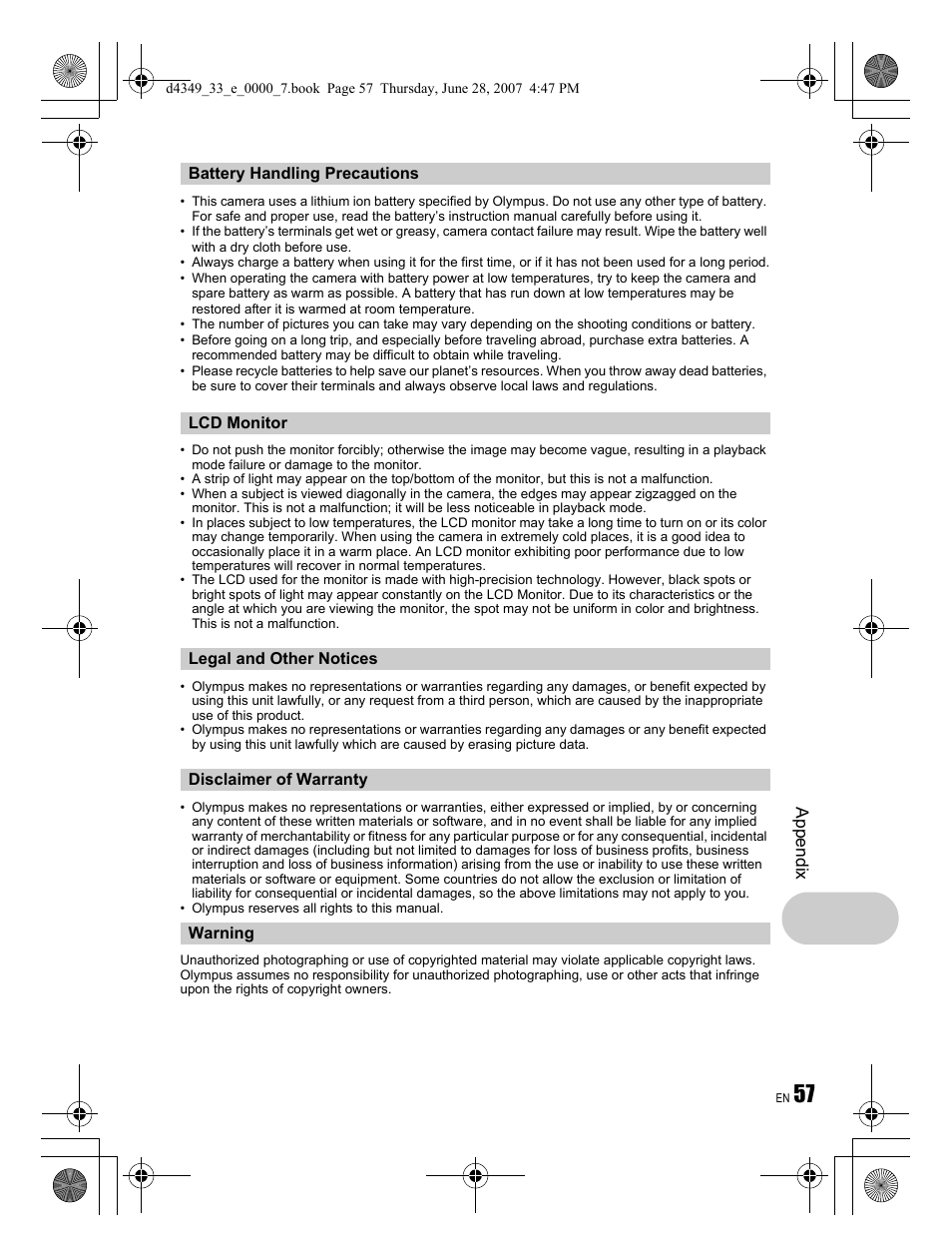 Olympus FE-300 User Manual | Page 57 / 68