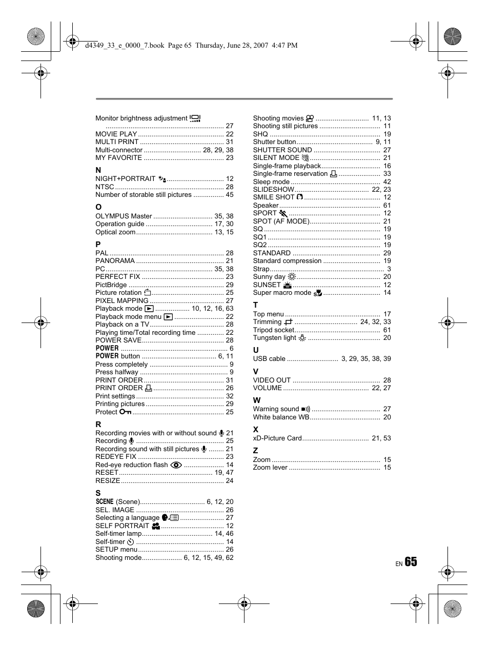 Olympus FE-300 User Manual | Page 65 / 68