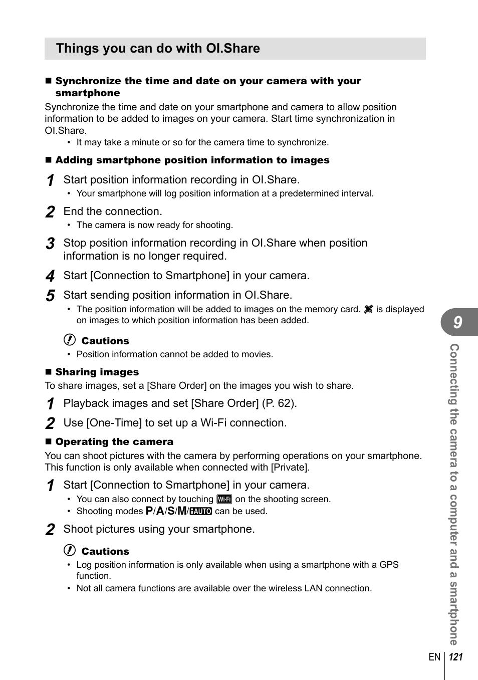 Olympus E-M1 User Manual | Page 121 / 165