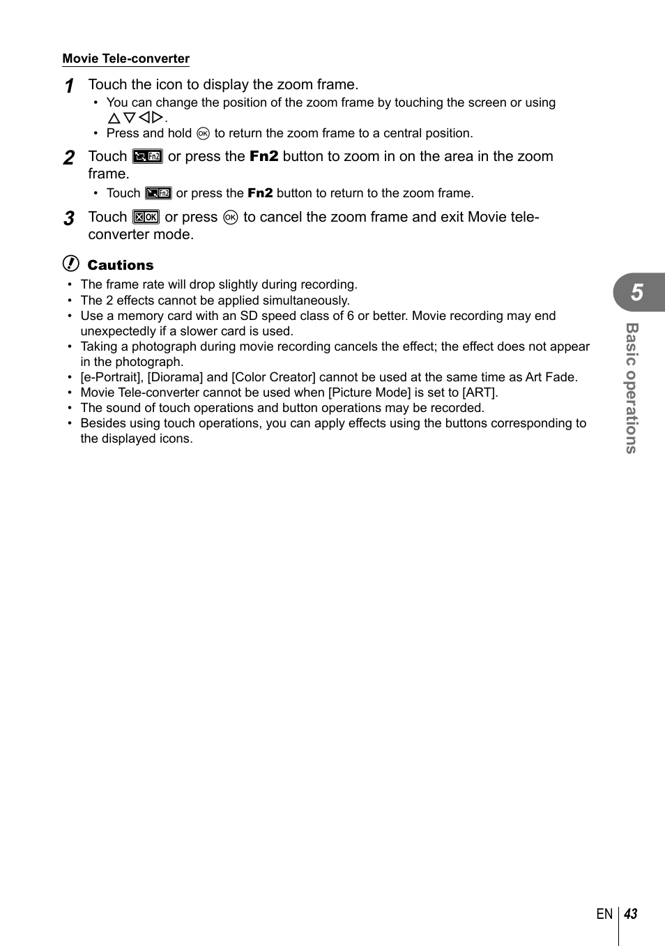 Olympus E-M1 User Manual | Page 43 / 165