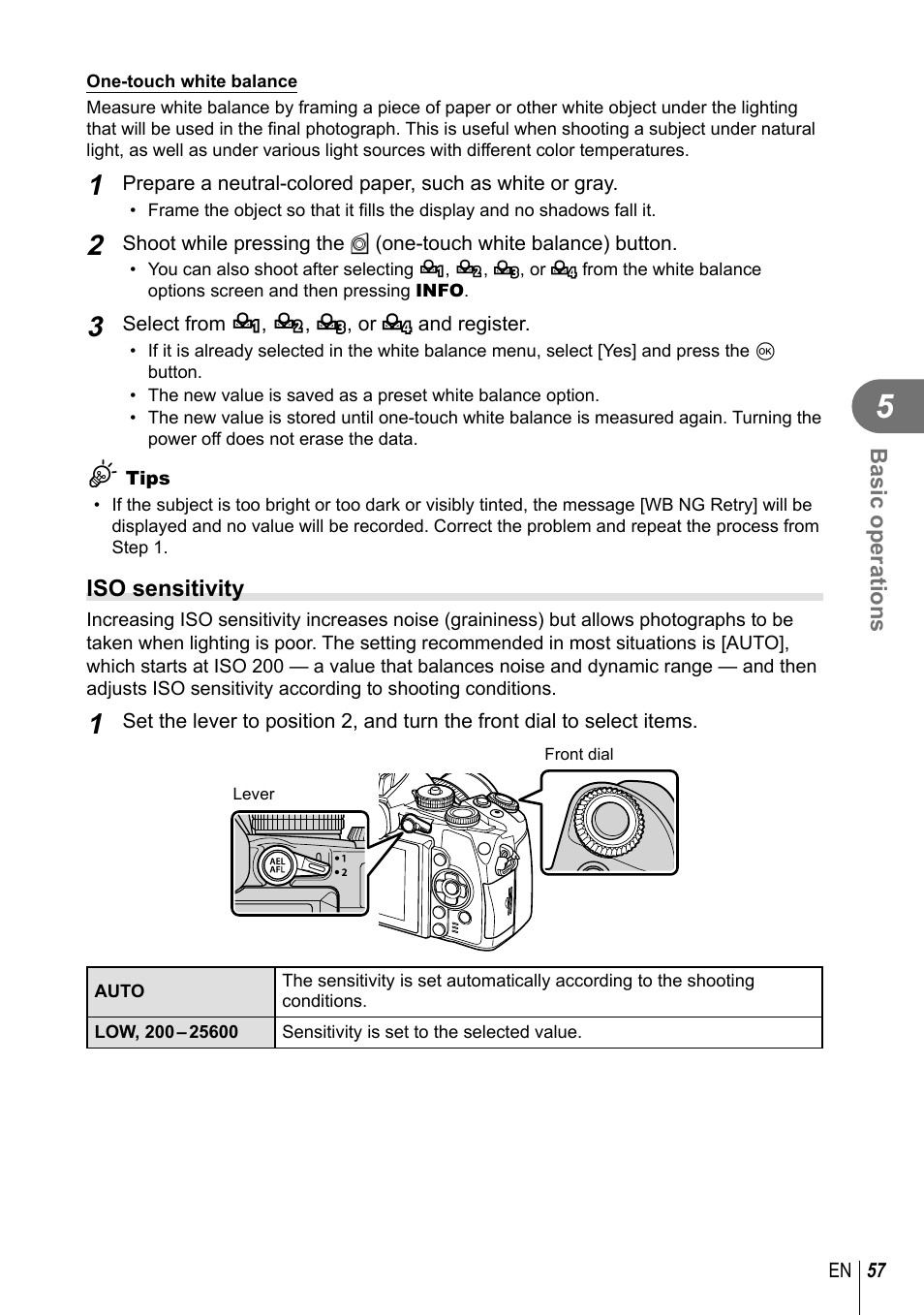 Olympus E-M1 User Manual | Page 57 / 165