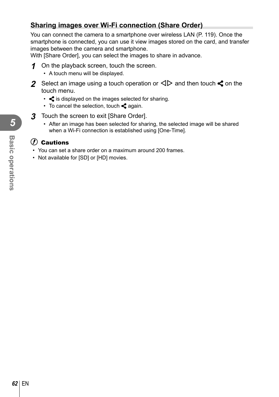 Olympus E-M1 User Manual | Page 62 / 165