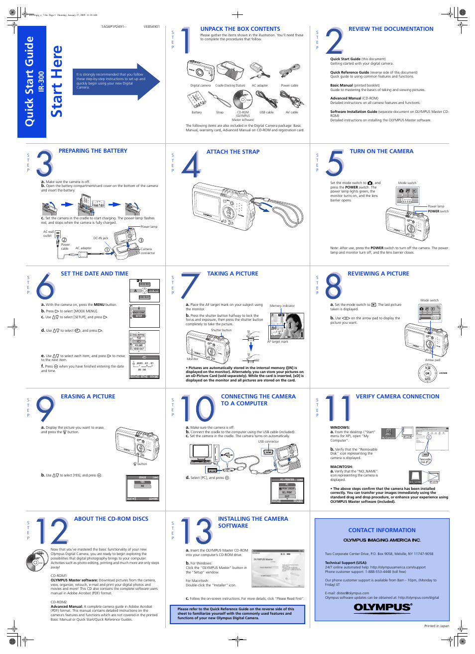 Olympus IR-300 User Manual | 2 pages