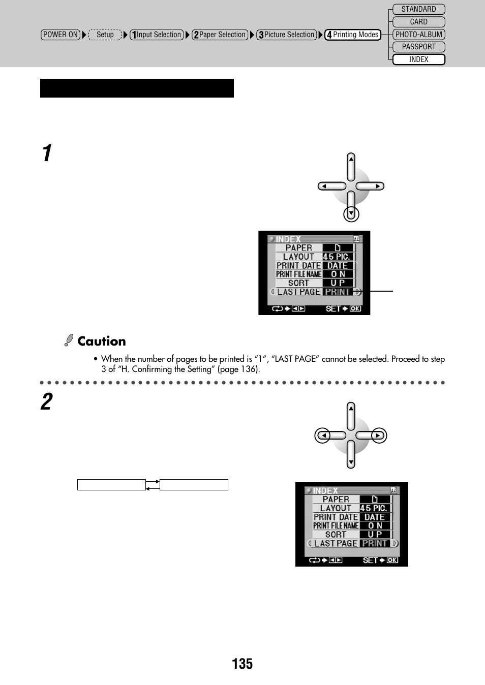 Caution | Olympus P-440 Photo Printer User Manual | Page 135 / 156