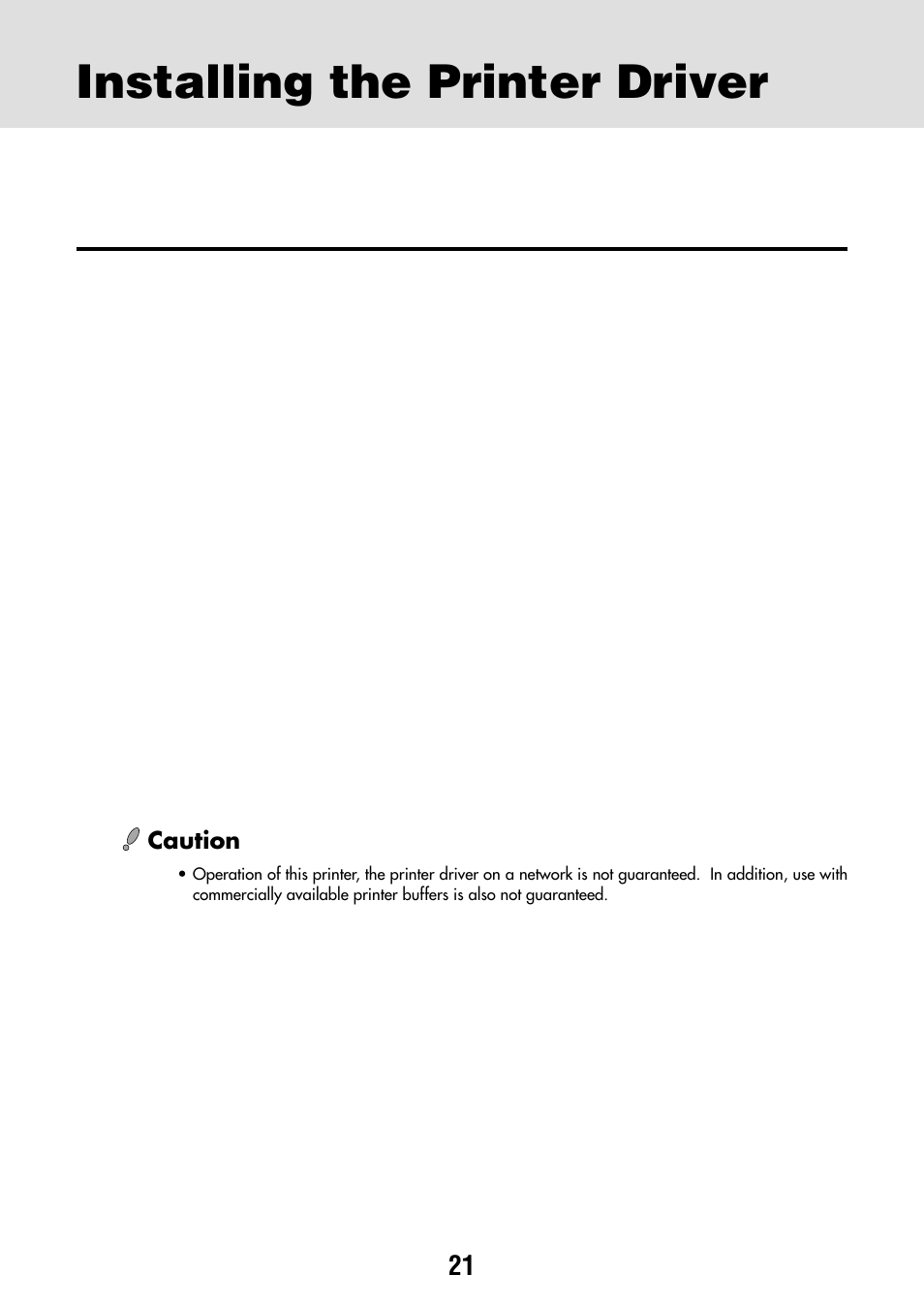 Installing the printer driver, Operating environment | Olympus P-440 Photo Printer User Manual | Page 21 / 156