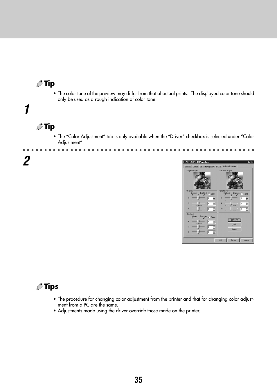 Olympus P-440 Photo Printer User Manual | Page 35 / 156