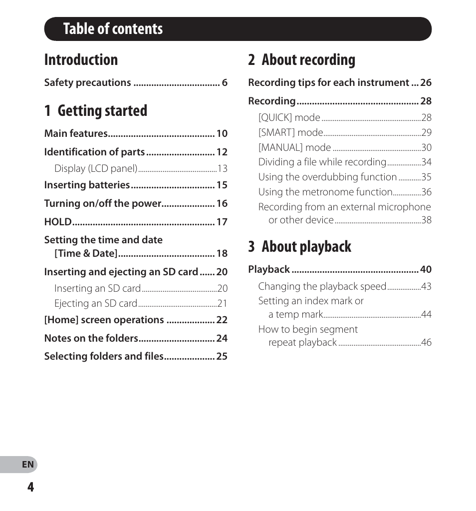 Olympus LS-12 User Manual | Page 4 / 100