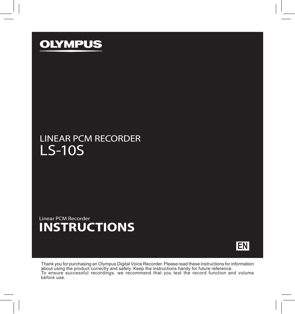 Olympus LS-10S User Manual | 260 pages