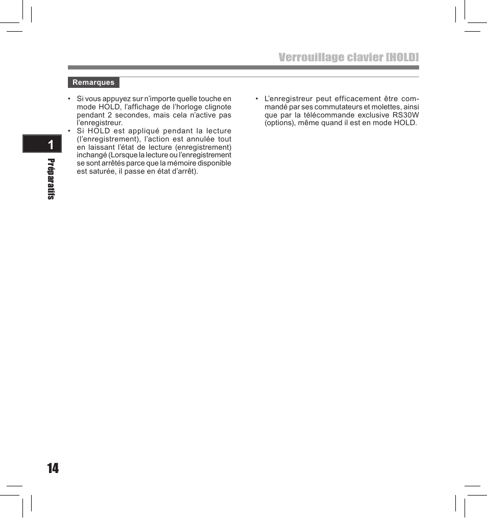 Verrouillage clavier [hold | Olympus LS-10S User Manual | Page 100 / 260