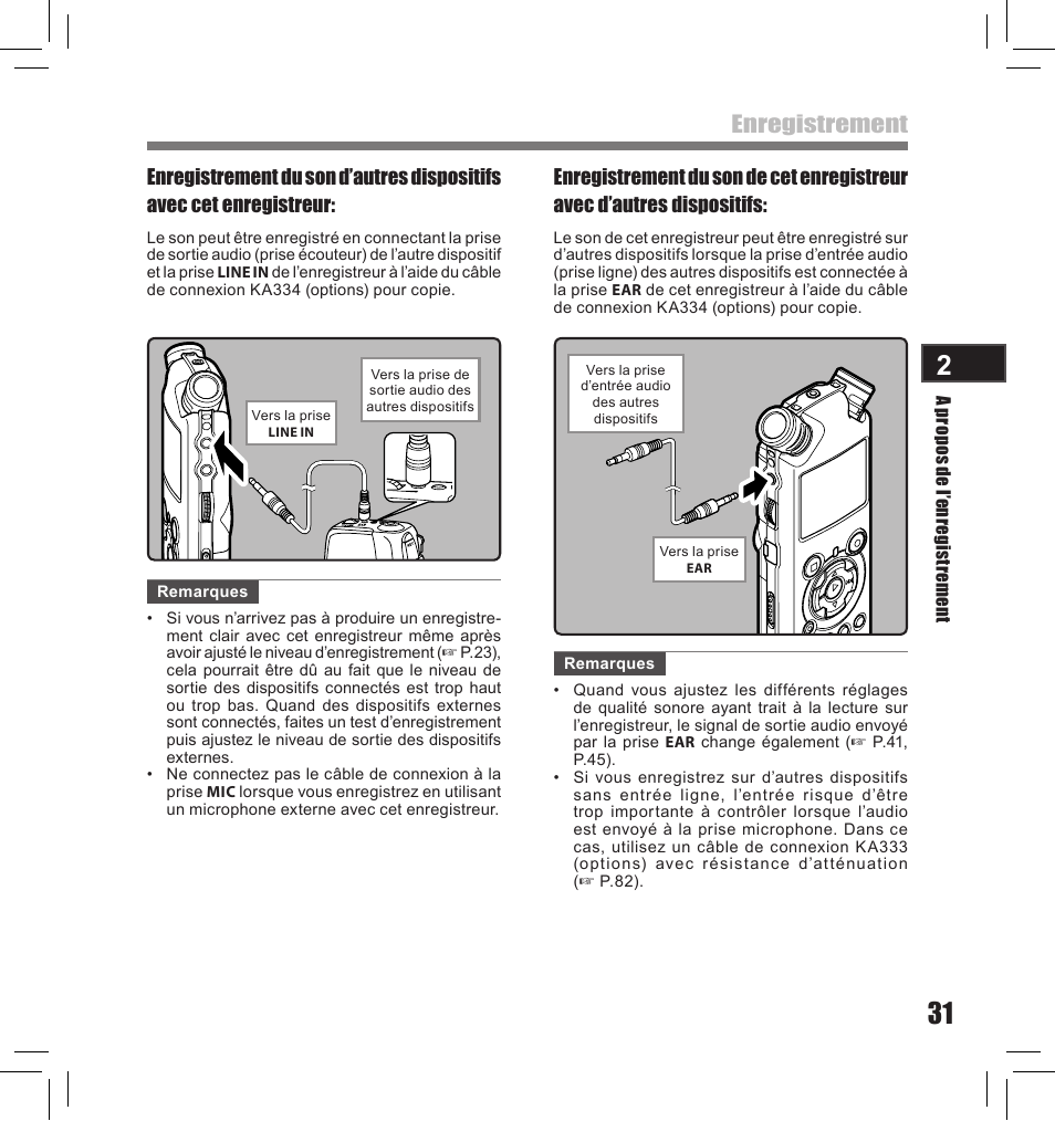 Enregistrement | Olympus LS-10S User Manual | Page 117 / 260