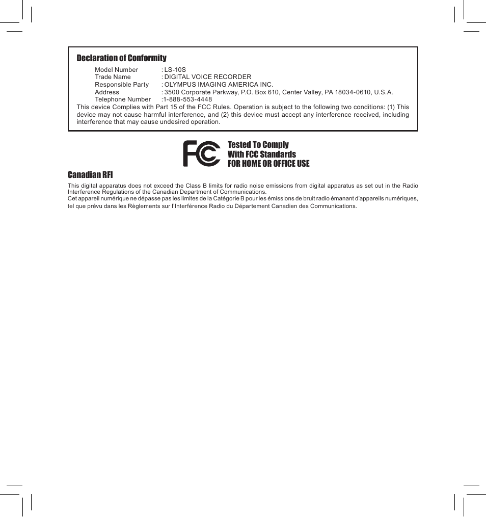 Olympus LS-10S User Manual | Page 259 / 260