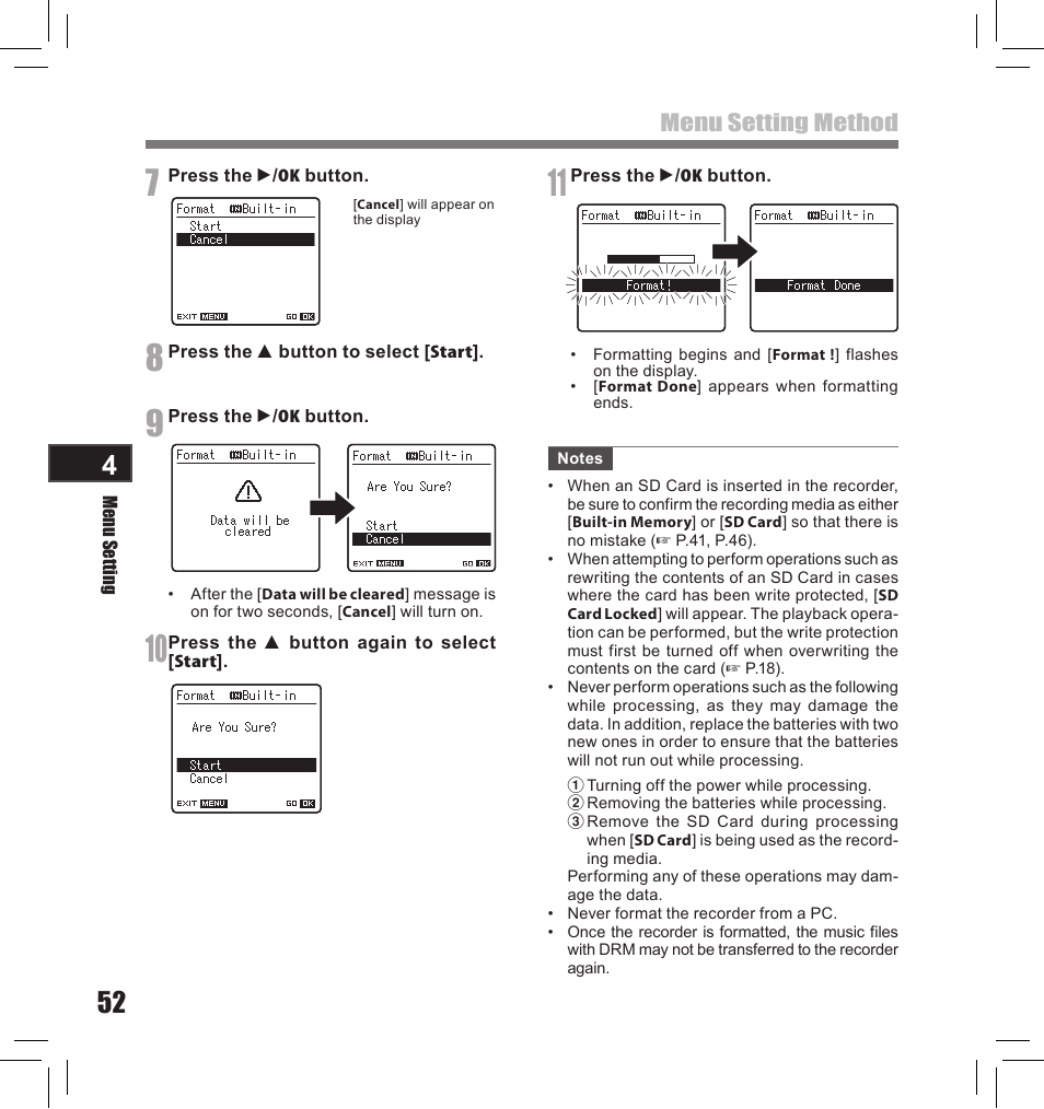 Olympus LS-10S User Manual | Page 52 / 260