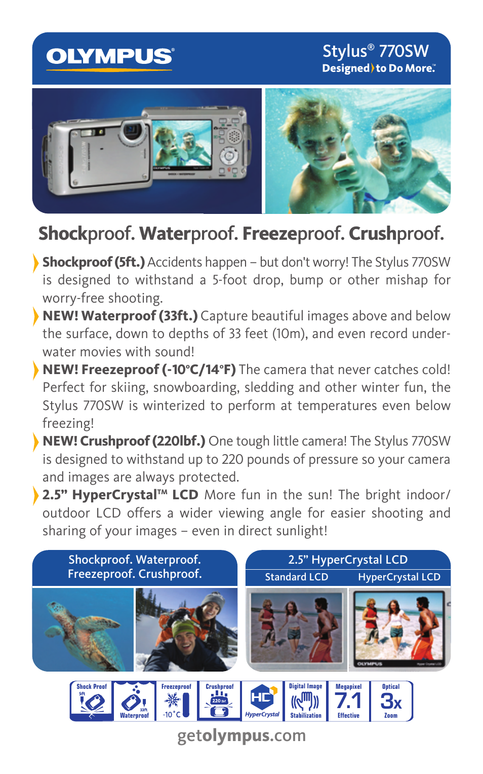 Olympus Stylus 770 SW User Manual | 2 pages